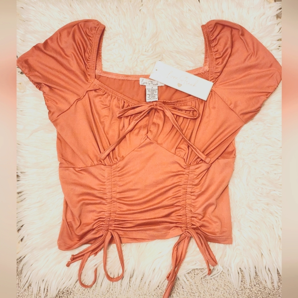 Cropped Top_Salmon Pink_Size  Small